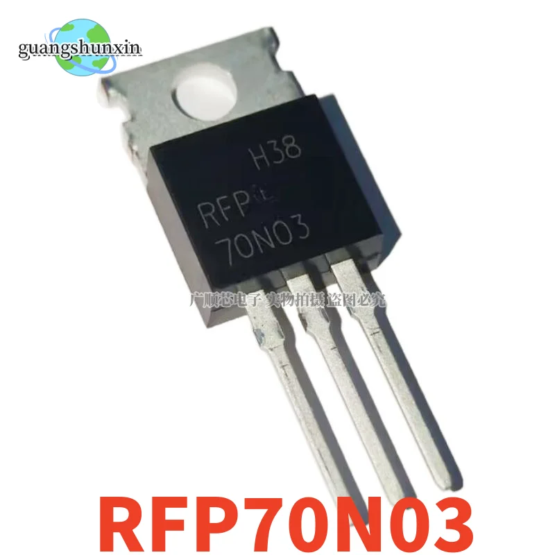 MOSFET Ʈ RFP70N03 70A, 30V ÷ NPN Ÿ  ȿ Ʈ,   TO220, 10 